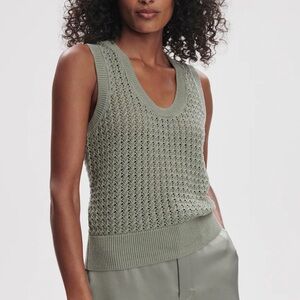 Varley Ferns Open Knit Tank in Shadow